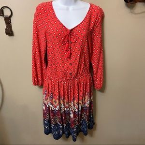 Hollister Floral Long Sleeve Women’s Dress - Excellent Used Condition Size M